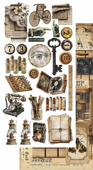 Alchemy of Art -  Scrappen - In Silence - Papierset -  Extra accessoires - 15X30 cm - 10