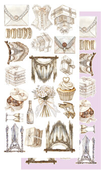 Alchemy of Art -  Scrappen - Romantic Boho - Papierset - Accessoires - Extra - 15x30 cm - 10