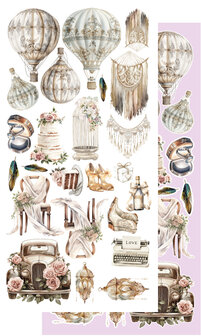 Alchemy of Art -  Scrappen - Romantic Boho - Papierset - Accessoires - Extra - 15x30 cm - 10