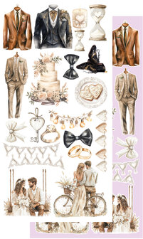 Alchemy of Art -  Scrappen - Romantic Boho - Papierset - Accessoires - Extra - 15x30 cm - 10