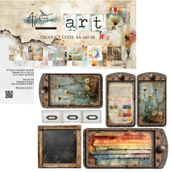Alchemy of Art -  Scrappen - Art - Papierset -  20x20 cm -08