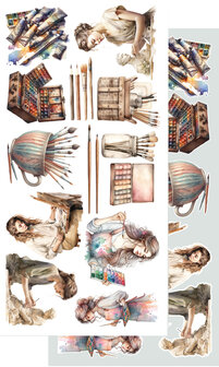 Alchemy of Art -  Scrappen - Art - Papierset -  Extra accessoires - 15X30 cm - 10