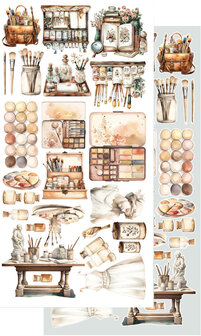 Alchemy of Art -  Scrappen - Art - Papierset -  Extra accessoires - 15X30 cm - 10