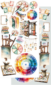 Alchemy of Art -  Scrappen - Art - Papierset -  Extra accessoires - 15X30 cm - 10