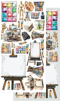Alchemy of Art -  Scrappen - Art - Papierset -  Extra accessoires - 15X30 cm - 10