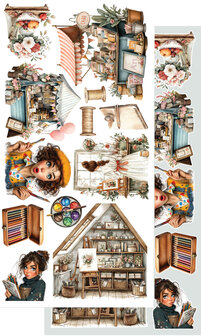 Alchemy of Art -  Scrappen - Art - Papierset -  Extra accessoires - 15X30 cm - 10