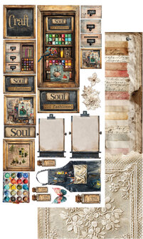 Alchemy of Art -  Scrappen - Art - Papierset -  Extra accessoires - 15X30 cm - 11