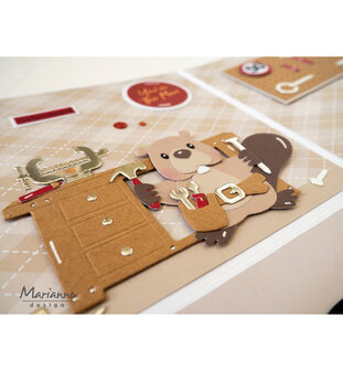 Marianne Design - Collectie Juni - Craftables - Stansmal - Punch Die XL - Nuts &amp; Bolts