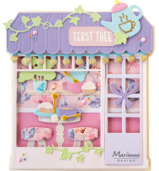 Marianne Design -  Collectie Mei -  Collectable - Stansmal - Tea Set by Marleen