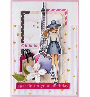 Marianne Design -  Collectie Mei -  Stempels - Stansmal - Fashion Girl