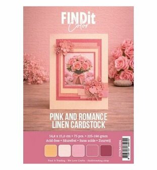 Find It - Find It Color - Linnen Cardstock - Papier Pakket - A5 - Pink &amp; Pastel
