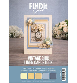 Find It - Find It Color - Linnen Cardstock - Papier Pakket - A5 - Vintage Chic