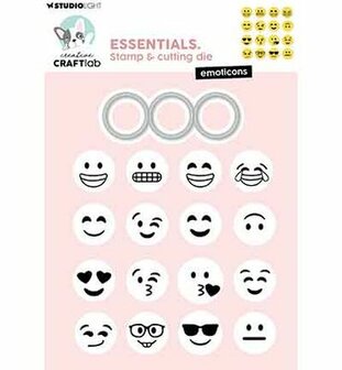 Studio Light - Essentials - Creative Craftlab - Stamp - Stansmal - Emoticons