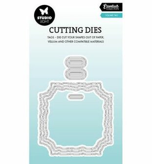 Studio Light - Essentials - Stansmal - Cutting Die - Torn Edge - Tag -  Square
