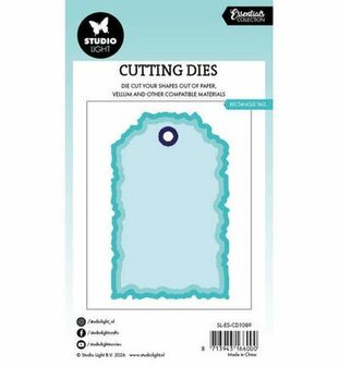 Studio Light - Essentials - Stansmal - Cutting Die - Torn Edge - Tag -  Rectangle