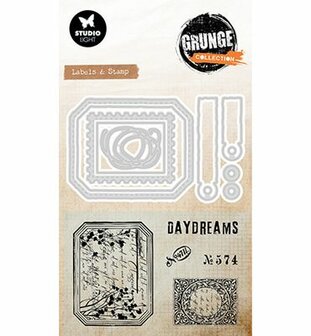 Studio Light - Essentials - Grunge Collection - Stamp - Cutting Die - Label &amp; Stamp