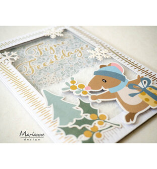 Marianne Design -  Collectie Juli - Hot Foil  - Craftables - Stansmal - Fijne feestdagen