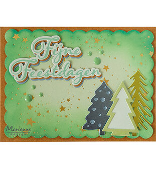 Marianne Design -  Collectie Juli - Hot Foil  - Craftables - Stansmal - Fijne feestdagen