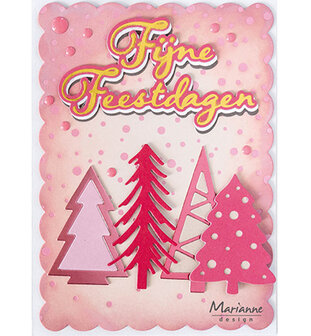 Marianne Design -  Collectie Juli - Hot Foil  - Craftables - Stansmal - Fijne feestdagen