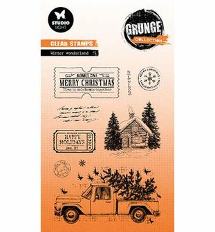 Studio Light - Grunge Collection - Kerst -  Clear Stempel - Winter Wonderland