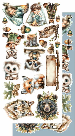 Alchemy of Art -  Scrappen - Friends of the Forest - Papierset - Accessoires - Extra Set - 
