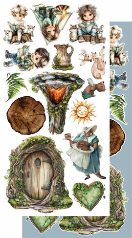 Alchemy of Art -  Scrappen - Friends of the Forest - Papierset - Accessoires - Extra Set - 