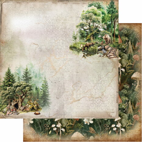Alchemy of Art -  Scrappen - Friends of the Forest - Papierset - 30,5x30,5 cm