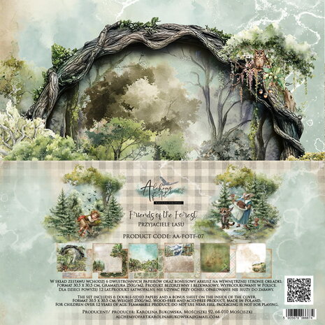 Alchemy of Art -  Scrappen - Friends of the Forest - Papierset - 30,5x30,5 cm
