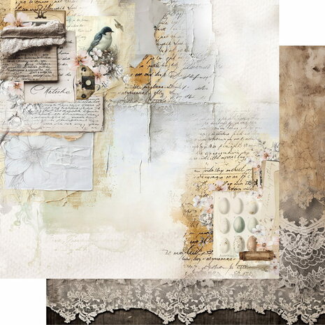 Alchemy of Art -  Scrappen - Romantic Boho - Papierset - 20x20 cm - 08