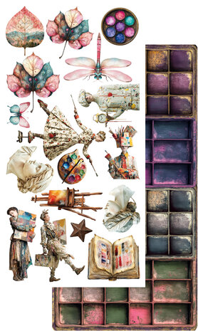 Alchemy of Art -  Scrappen - Art - Papierset -  Extra accessoires - 15X30 cm - 11
