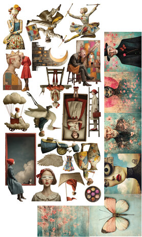 Alchemy of Art -  Scrappen - Art - Papierset -  Extra accessoires - 15X30 cm - 11