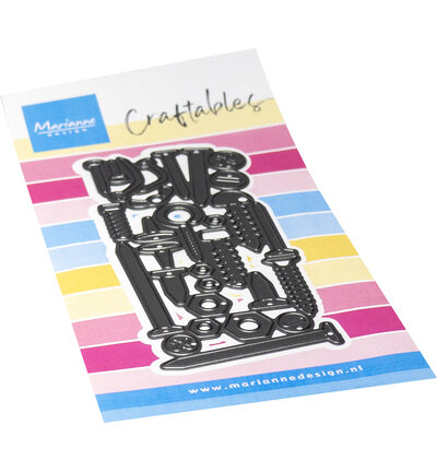 Marianne Design - Collectie Juni - Craftables - Stansmal - Punch Die XL - Nuts & Bolts
