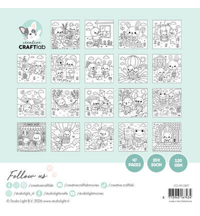 Studio Light - Essentials - Creative Craftlab - Friendz -  Color Books - Party Friendz