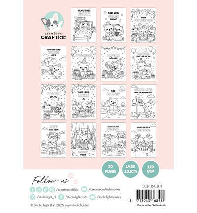 Studio Light - Essentials - Creative Craftlab - Friendz -  Color Books - Cozy Friendz