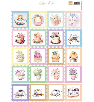 Marianne Design -  Collectie Mei -  Knipvel - Stamps - Coffee & Tea