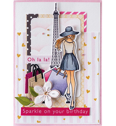 Marianne Design -  Collectie Mei -  Stempels - Stansmal - Fashion Girl