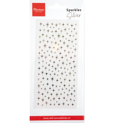 Marianne Design -  Collectie April - Embellishment - Plakparels - Sparkles - Silver