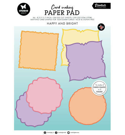 Studio Light - Essentials - Paperpad - Cardmaking  - Happy and Bright - NR 30