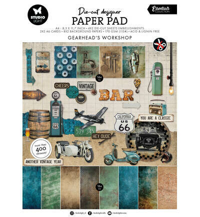 Studio Light - Essentials - Paperpad - Cardmaking  - Die Cut -  Gearhead's Workshop