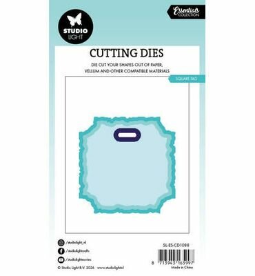 Studio Light - Essentials - Stansmal - Cutting Die - Torn Edge - Tag -  Square