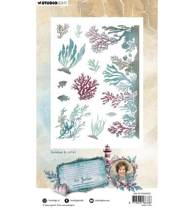 Studio Light - Jenine's Mindful Art Collection - Tide of Hope - Stamp - Clearstamp - Seaweed & Coral