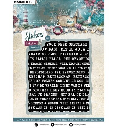 Studio Light - Jenine's Mindful Art Collection - Tide of Hope - Stickers - Zegels & Teksten