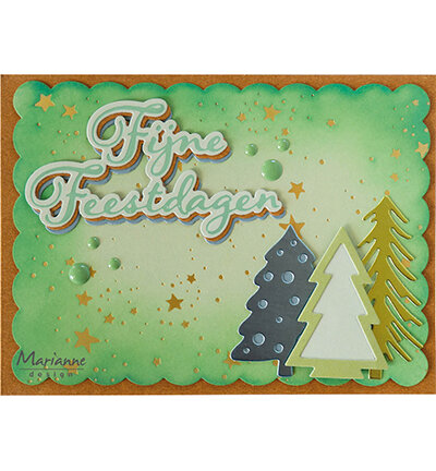 Marianne Design -  Collectie Juli - Hot Foil  - Craftables - Stansmal - Fijne feestdagen