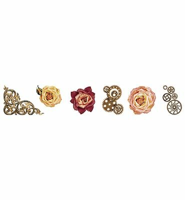 Studio Light - Essentials - Grunge Collection - Embellishment - Stickers - Vintage Roses