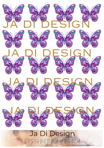 Ja Di Design - Knipvellen - A4 - Vlinders - Diamonds - 01