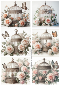 Ja Di Design - Knipvellen- Decoupage - Birdcage