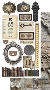 Alchemy of Art -  Scrappen - In Silence - Papierset -  Extra accessoires - 15X30 cm - 10