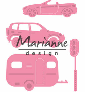 Marianne Design - Collectie Juni - Collectables - Stansmal - Village Decoration set 3