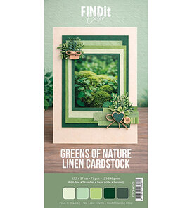 Find It - Find It Color - Linnen Cardstock - Papier Pakket - 4K - Greens of Nature