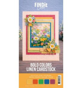 Find It - Find It Color - Linnen Cardstock - Papier Pakket - 4K - Felle Kleuren